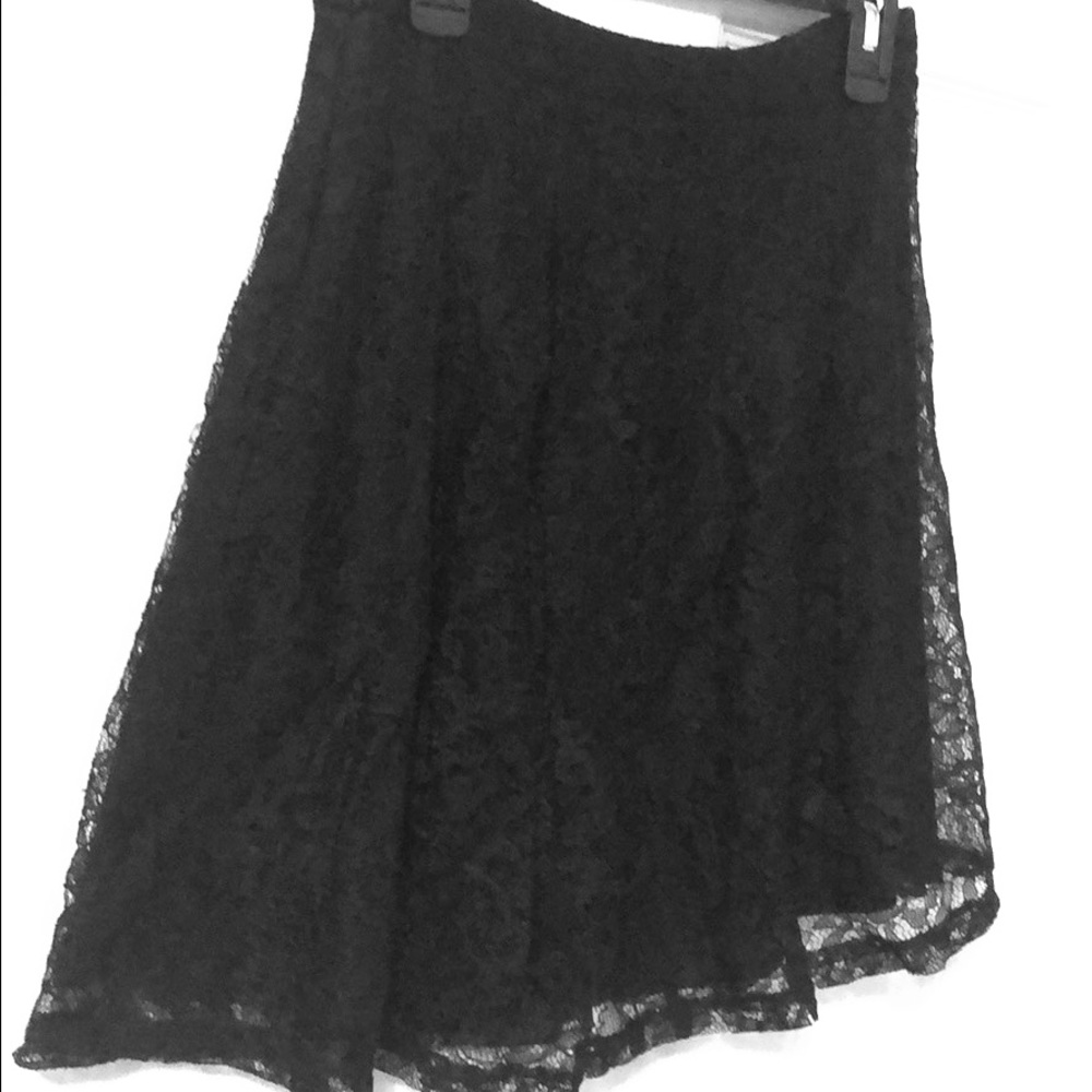Express Lacy Black Skirt EUC